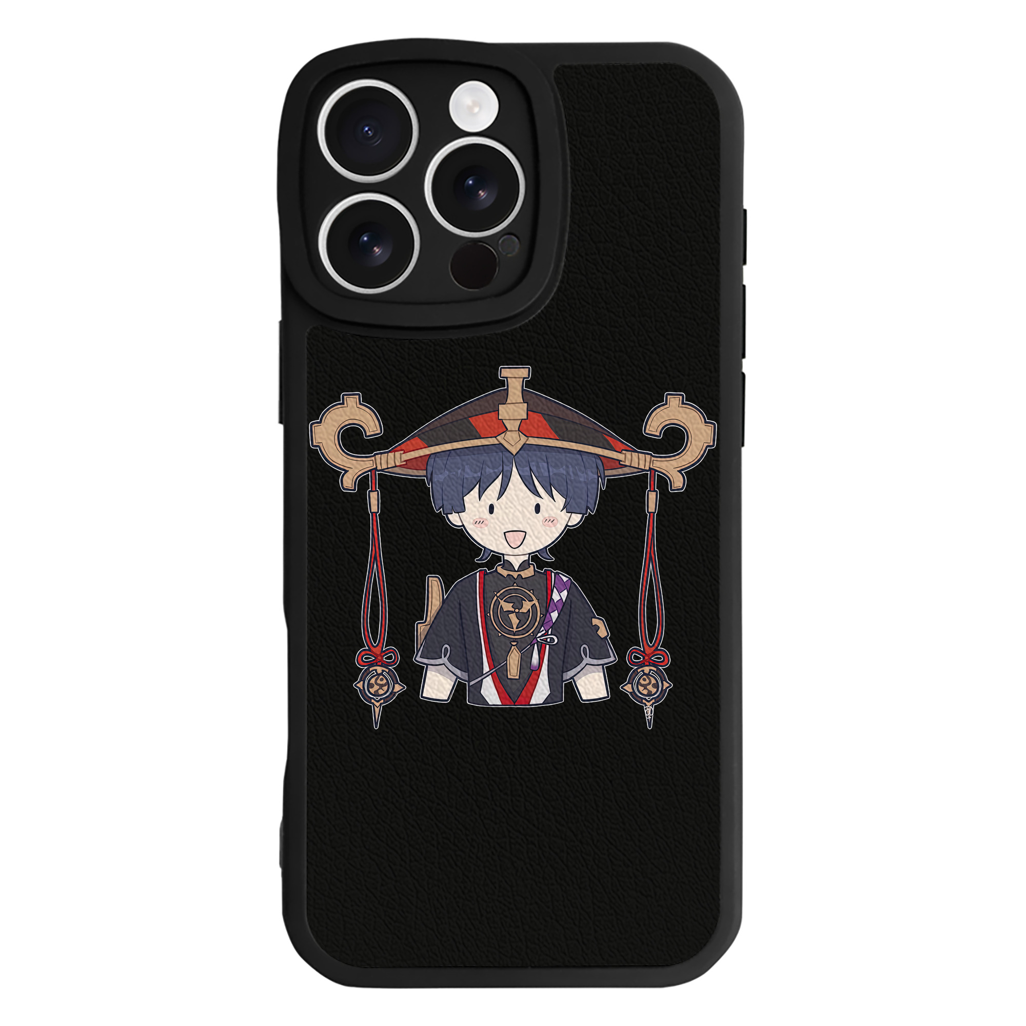 げんし神 さんペい genshin Sanpei 【iPhone 16シリーズ対応】シリコンスマホケース（レザー調） 材質：シリコン